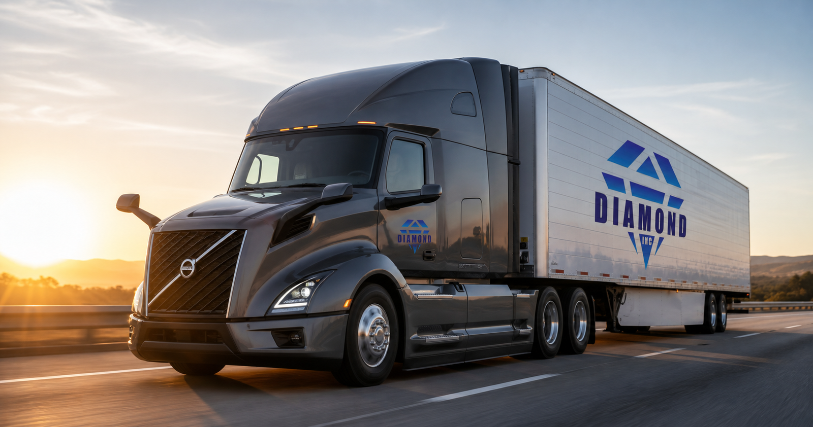 Diamond Inc. branded next-generation Volvo VNL 860 on the highway